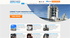 Desktop Screenshot of cementplantsmanufacturers.com