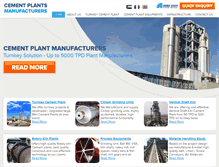 Tablet Screenshot of cementplantsmanufacturers.com